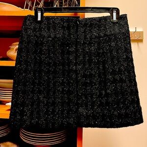Black and gold mini skirt